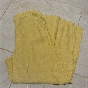 Cynthia Rowley Men's Mustard Linen Chinos